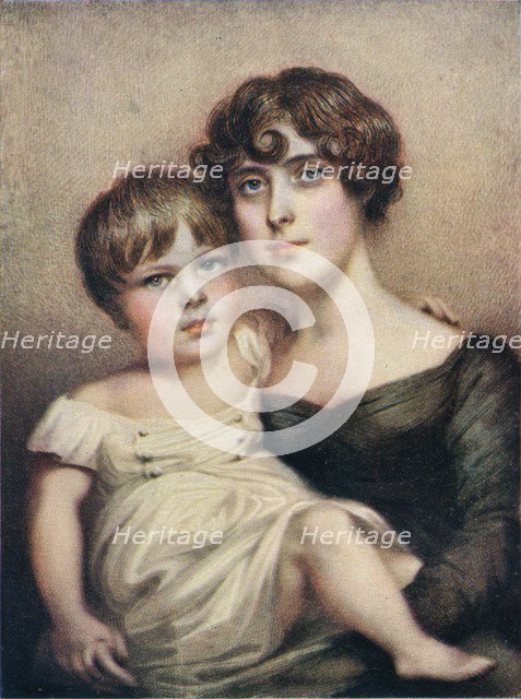 George Dacres Patterson & his mother, Eleanor Dacres Patterson, 1815. (1911). Artist: Unknown