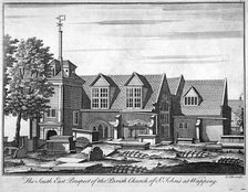 South-east prospect of the parish church of St John-at-Wapping, London, c1750. Artist: Benjamin Cole