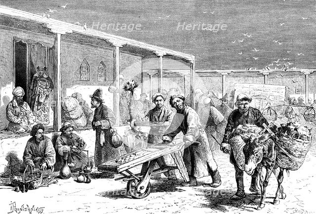 'Street scene, Yarkand', c1890. Artist: Unknown