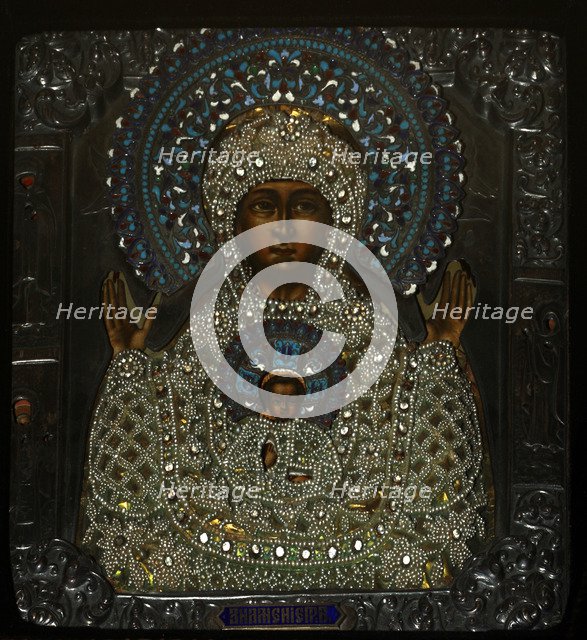 Our Lady of the Sign, Early 18th cen.. Artist: Russian icon  