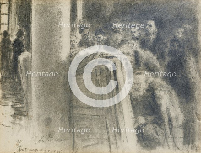 The Peredvizhniki-Group. Artist: Repin, Ilya Yefimovich (1844-1930)