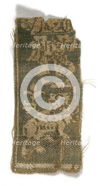 Fragment, Egypt, Roman period (30 B.C.- 641 A.D.), 6th century. Creator: Unknown.