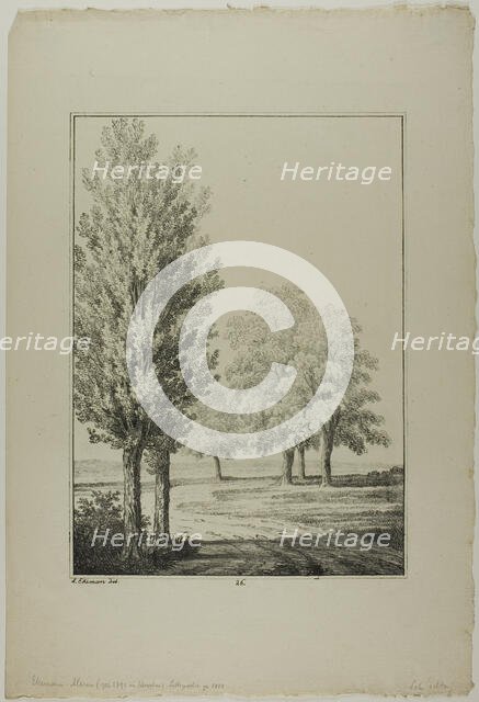Plate 26 from Blatt Baum und Landschafts Studien, c.1810. Creator: Lorenz Ekemann Alesson.