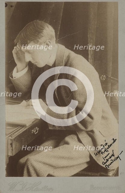 Portrait of Aubrey Beardsley (1872-1898), 1896. Creator: Photo studio W.J. Hawker, Bournemouth .