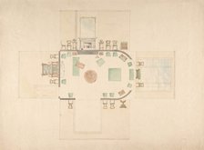 Plan and Elevations of a Room, early 19th century. Creator: Anon.