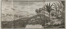 Battle of Otumba, (7th July 7, 1520): Cortés' forces descending into the valley where the... 1771.  Creator: Unknown.