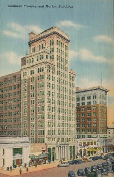 Southern Finance and Marion Buildings, Auguata, Georgia, 1943. Artist: Unknown