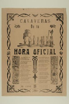 Calavera de la hora oficial (Calavera of the Official Time), n.d. Creator: José Guadalupe Posada.