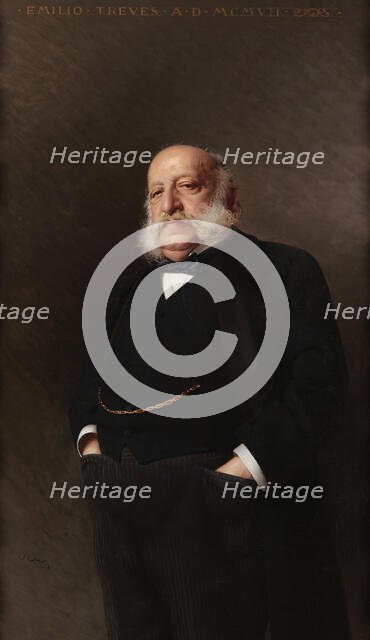 Portrait of publisher Emilio Treves, 1907. Creator: Corcos, Vittorio Matteo (1859-1933).