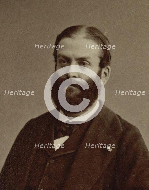 Portrait of the composer and organist Jules Cohen (1830-1901), c. 1870. Creator: Photo studio Nadar.