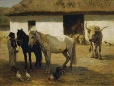 Hungarian farm, c1860/1870. Creator: Otto von Thoren.