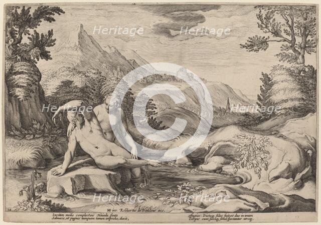 Salmacis and Hermaphroditus, 1589. Creator: Goltzius, Workshop of Hendrick, after Hendrick Gol.