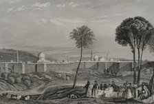 Jerusalem Wall, 1840. Creator: Émile Rouargue.