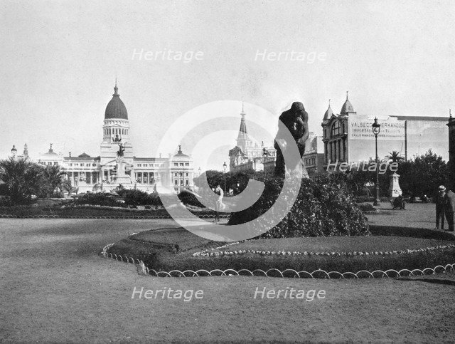 Plaza de Mayo and Congress Building, Buenos Aires, Argentina. Artist: Unknown