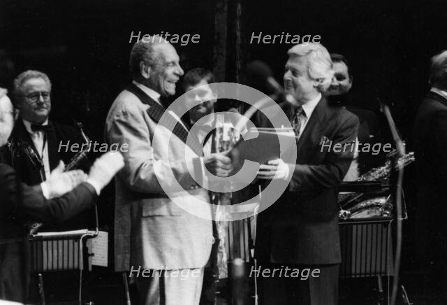 Edmundo Ross and Orchestra, Michael Aspel, 1994. Creator: Brian Foskett.