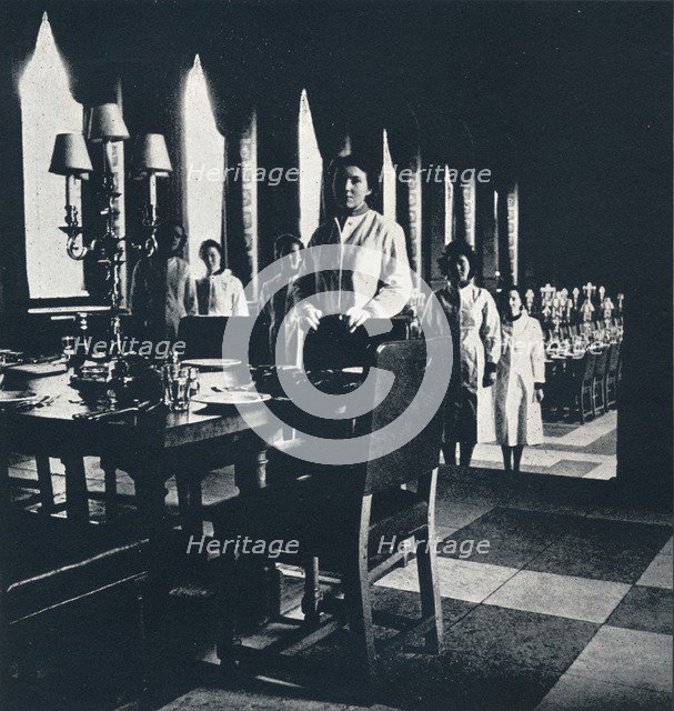 'Wren wine stewards in the Banqueting Hall of the Great Wren', 1941. Artist: Cecil Beaton.