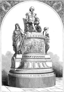 Plaster Monument of Shakspeare, modelled by the late J. E. Thomas, 1862. Creator: Robert Dudley.