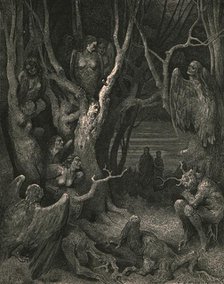 'Here the brute Harpies make their nest', c1890.  Creator: Gustave Doré.