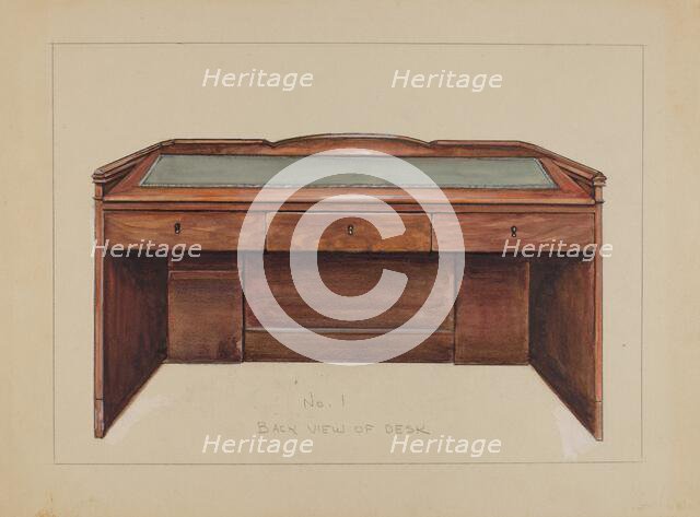 Desk, 1935/1942. Creator: Lawrence Phillips.