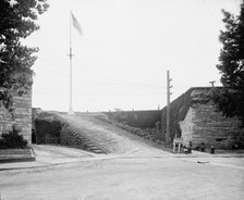Ascent to the flagstaff, Fort Monroe, Va., between 1900 and 1910. Creator: Unknown.