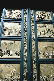 The "Gates of Paradise," Baptistry East doors, Florence, Italy, 1425-1452 