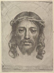 Face of Christ on St. Veronica's Cloth, 1649. Creator: Claude Mellan.