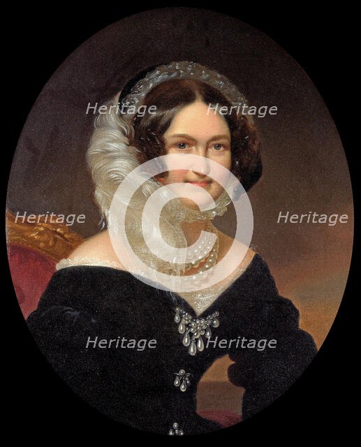 Portrait of Empress Caroline Augusta of Austria (1792-1873), c1864. Creator: Schrotzberg, Franz (1811-1889).