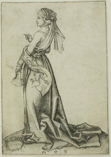 The First Foolish Virgin, n.d. Creator: Martin Schongauer.