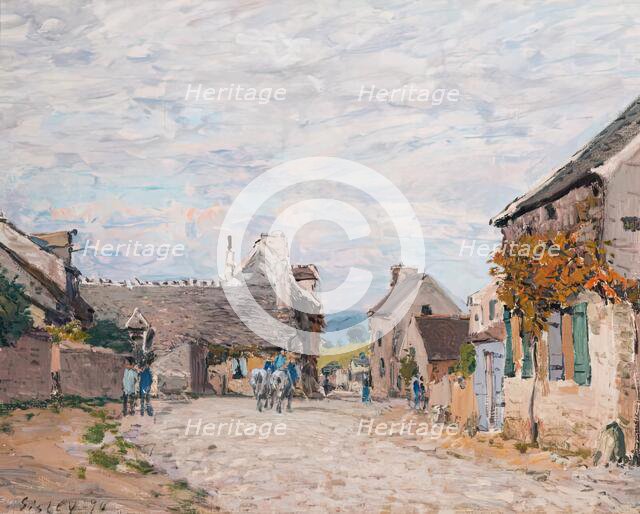 La Petite Place - La Rue du Village, 1874. Creator: Alfred Sisley.