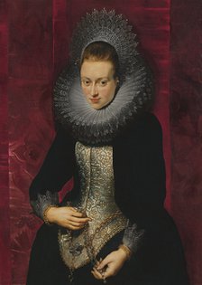 Portrait of a young Woman with a Rosary. Artist: Rubens, Pieter Paul (1577-1640)