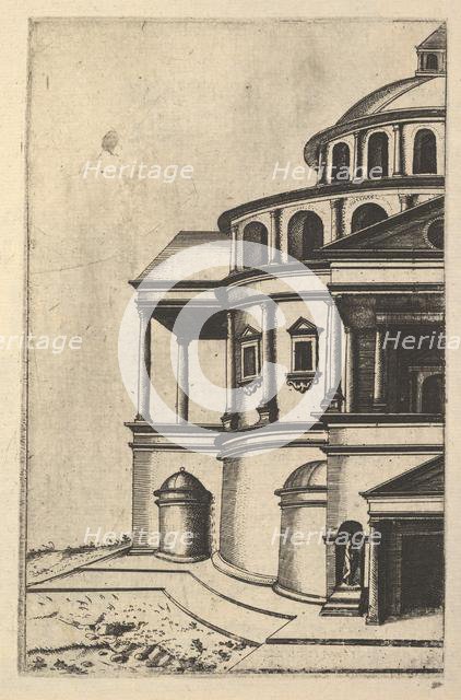 Partial View of a Building [Templum Isaiae Prophetae] from the series 'Ruinarum variarum f..., 1554. Creator: Lambert Suavius.