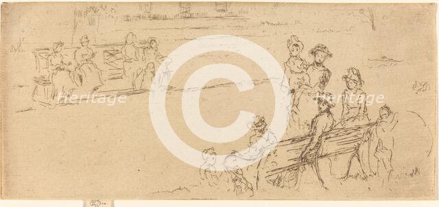 Seats, Gray's Inn, c. 1886/1888. Creator: James Abbott McNeill Whistler.