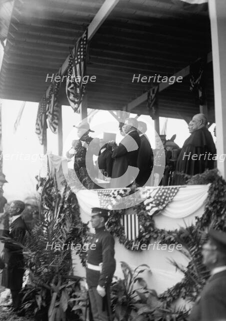 John Paul Jones - Dedication of Monument, Dewey; Porter; Father Russell At Right, 1912 April. Creator: Harris & Ewing.