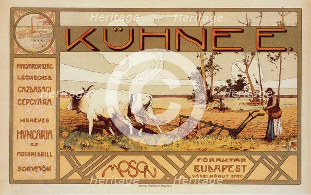 E. Kühne agricultural machinery factory, Budapest, 1900. Creator: Basch, Arpad (1873-1944).