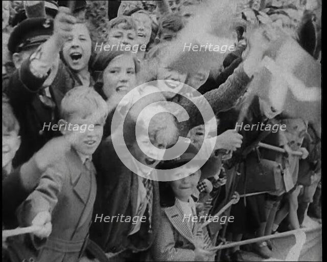 Crowd Watching the Danish Royal Family, 1930s. Creator: British Pathe Ltd.
