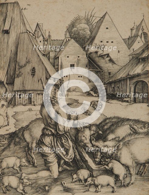 The Prodigal Son, c1496. Creator: Albrecht Durer.