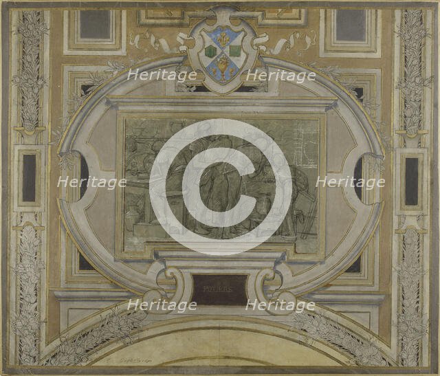 Esquisse pour la voute de la galerie des Métiers de l'Hôtel de Ville : Potiers, 1890. Creator: Pierre Victor Galland.