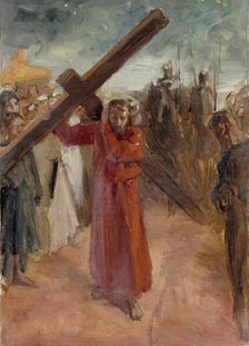 Christ Carrying the Cross, 1890-1895. Creator: Albert Edelfelt.