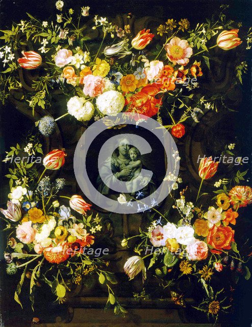 'Madonna Surrounded by Flowers', 1662. Artist: Frans Ijkens