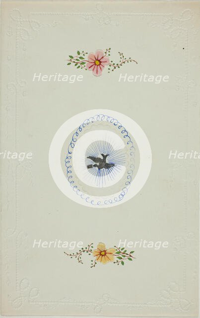Untitled Valentine (Silver Dove), c. 1850. Creator: George Kershaw.