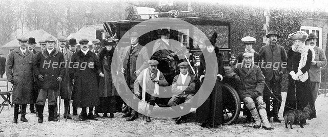 'A Winter Day's Shooting at Sandringham', Norfolk, c1902-1910 (1910). Artist: Unknown