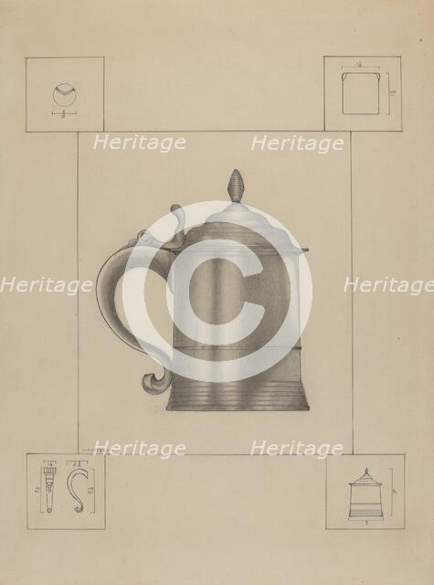 Pewter Mug, c. 1936. Creator: Henry Meyers.