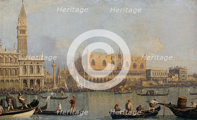 View of the Doge's Palace in Venice, before 1755. Artist: Canaletto (1697-1768)