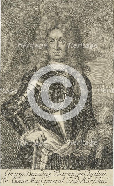 Georg Benedikt Freiherr von Ogilvy, Baron Ogilvy de Muirtown (1651-1710), 1705. Creator: Bernigeroth, Martin (1670-1733).