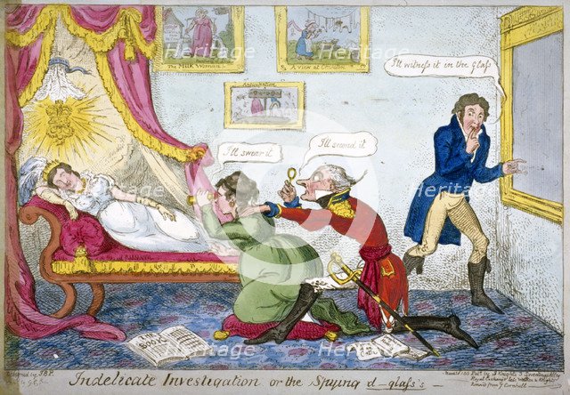 'Indelicate Investigation or the Spying D-glass's', 1813. Artist: George Cruikshank