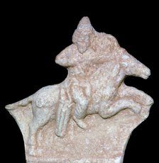 Parthian ceramic plaque from the 1st to 3rd century, depicting a mounted archer. Artist: Unknown