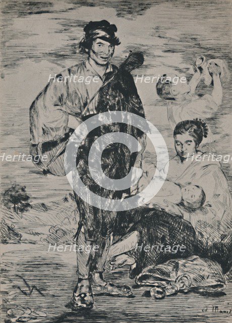 'The Gypsies', 1862, (1946). Artist: Edouard Manet.