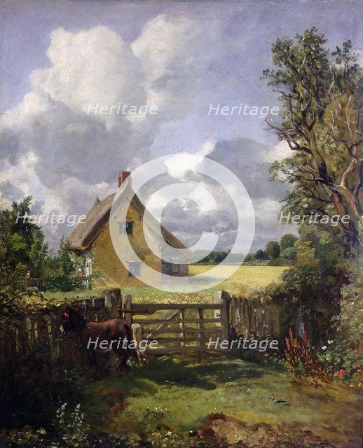 'Cottage in a Cornfield', 1833. Artist: John Constable