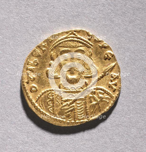 Solidus with Tiberius III Apsimarus , 698-705. Creator: Unknown.