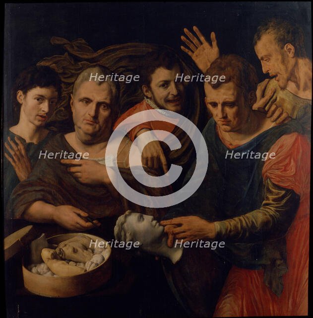 Portrait of Frans Floris and Willem Key with Titus, Caligula and Vitellius, 1537. Creator: Floris, Frans, the Elder (1519-1570).